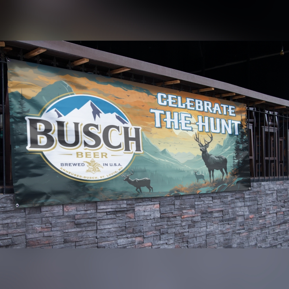 Busch Celebrate the Hunt Banner - 2.5ft x 5ft